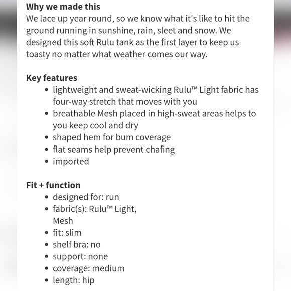 Lululemon First Base Tank Size 4-6 - Picture 3 of 7